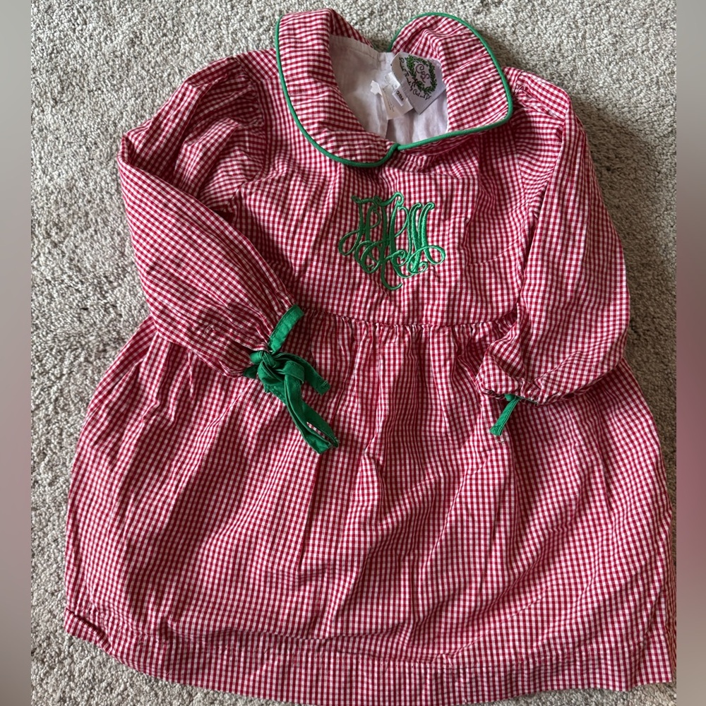 24 month Red Sailor Collar Dress with Ruffled Tiered Design by Cecil & Lou